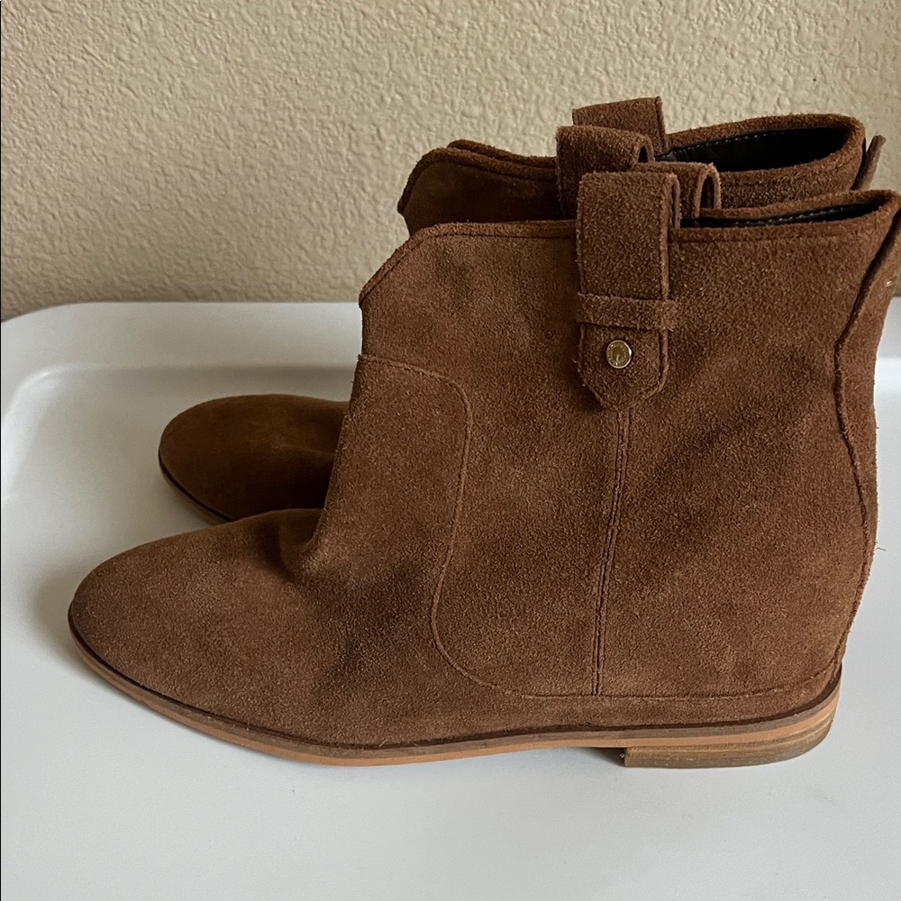 Cole Haan Tan Suede Ankle Booties